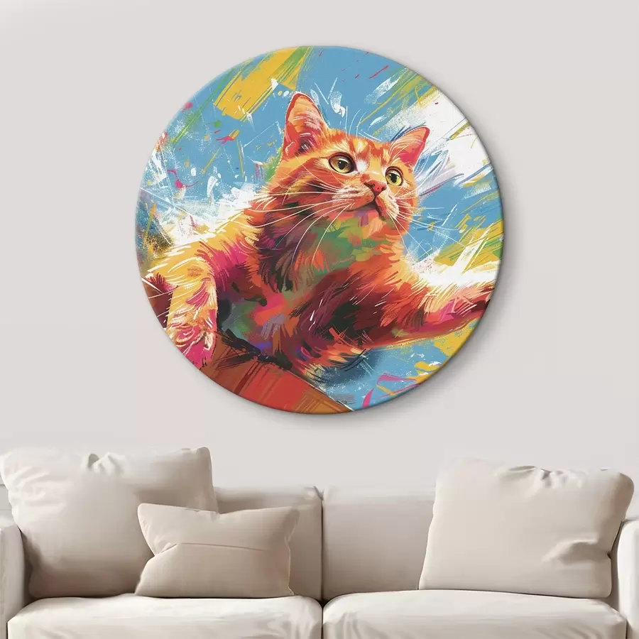 Wandbilder Katze streckt ihre Pfote aus r38251