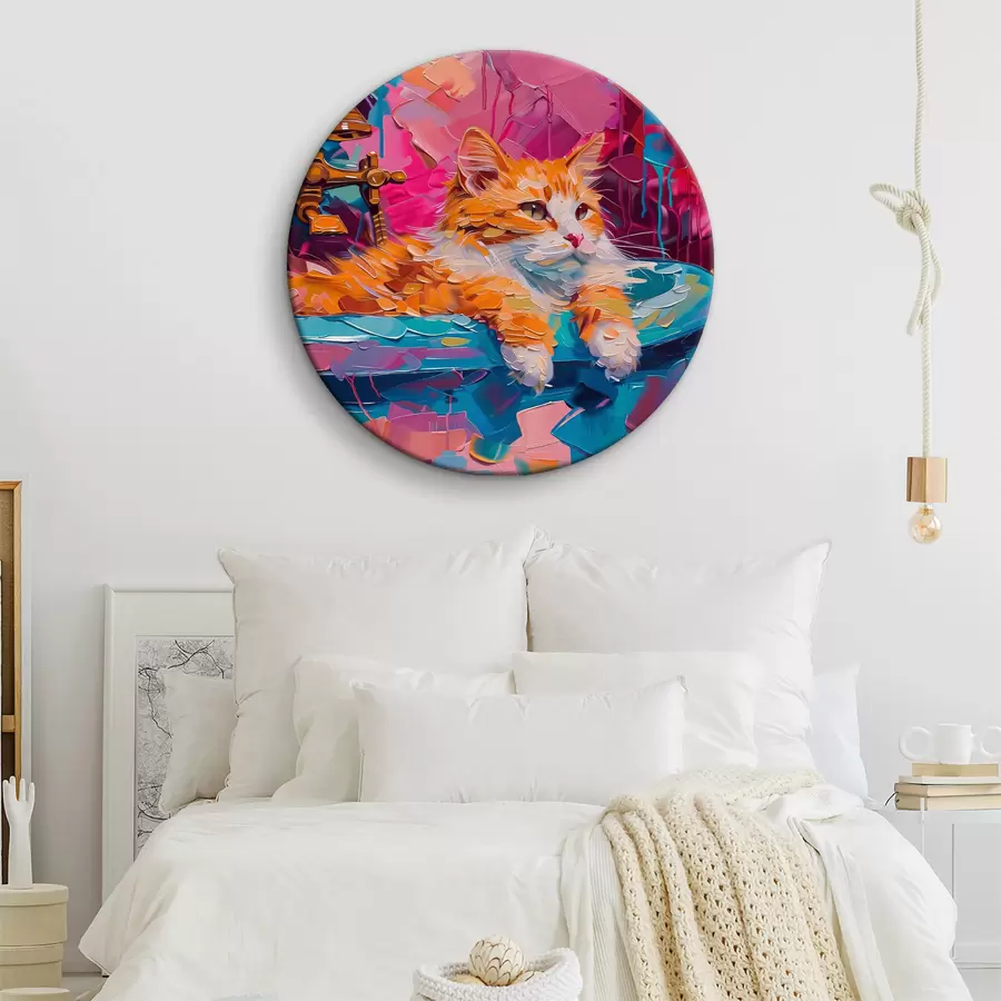 Wandbilder Katze im Waschbecken liegend r38255