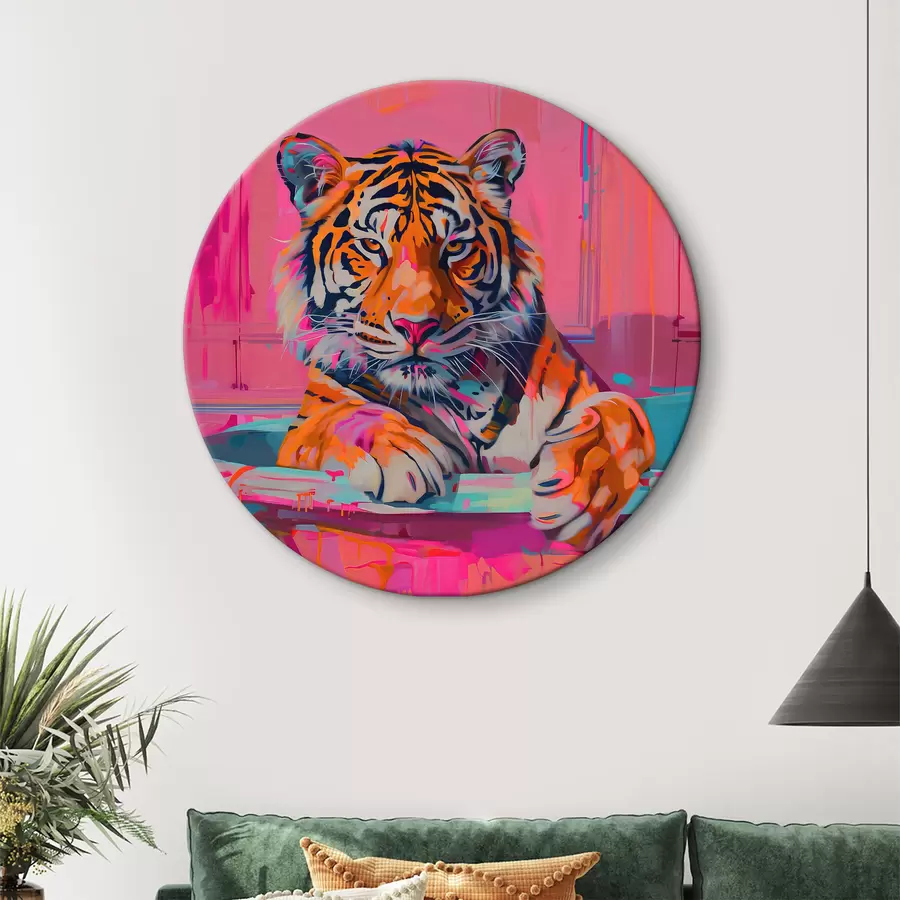 Wandbilder Tiger in der Badewanne r38257