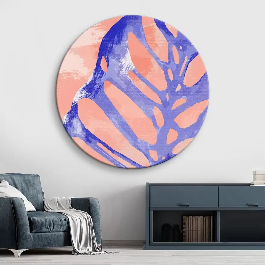 Wandbilder Blaues und violettes Blatt r38284