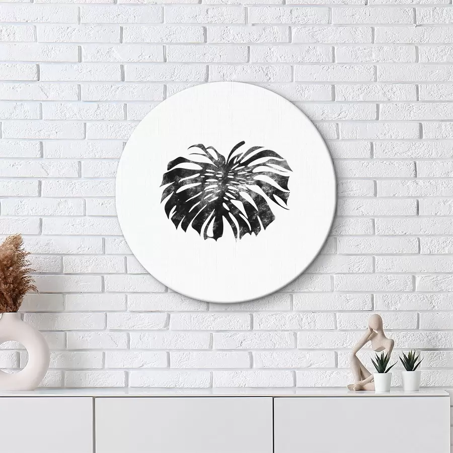 Wandbilder Schwarz-Weiß-Bild eines Blattes r38348