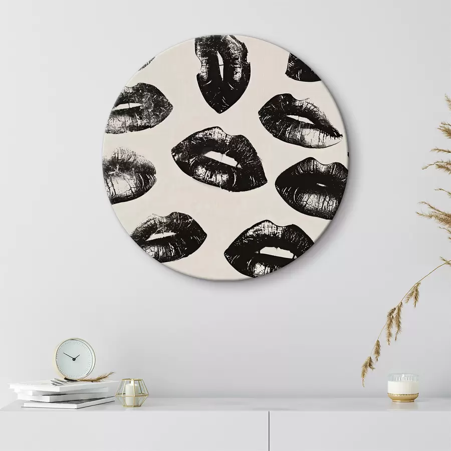Wandbilder Gruppe von Lippenabdrücken r38416