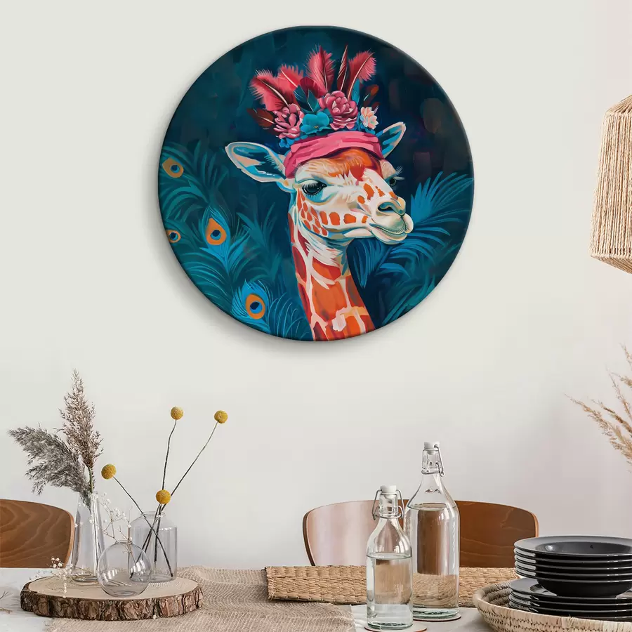 Wandbilder Giraffe mit Hut r38419