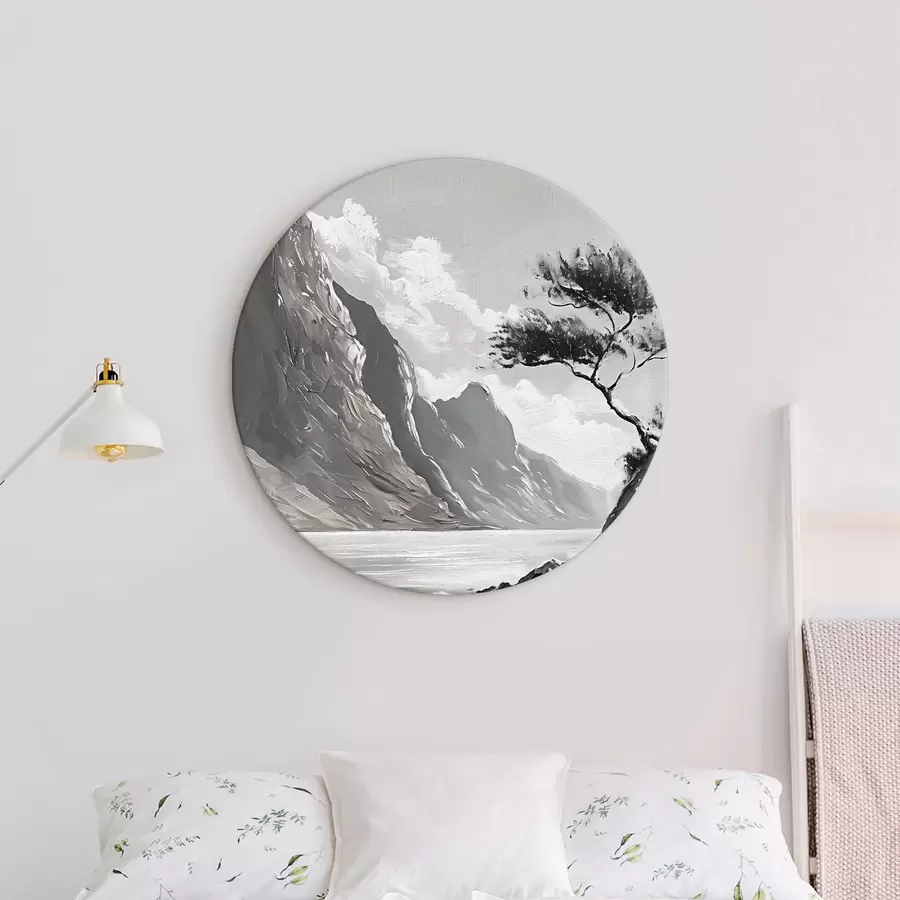 Wandbilder Strand mit einem Baum und einer Wasserfläche r38421