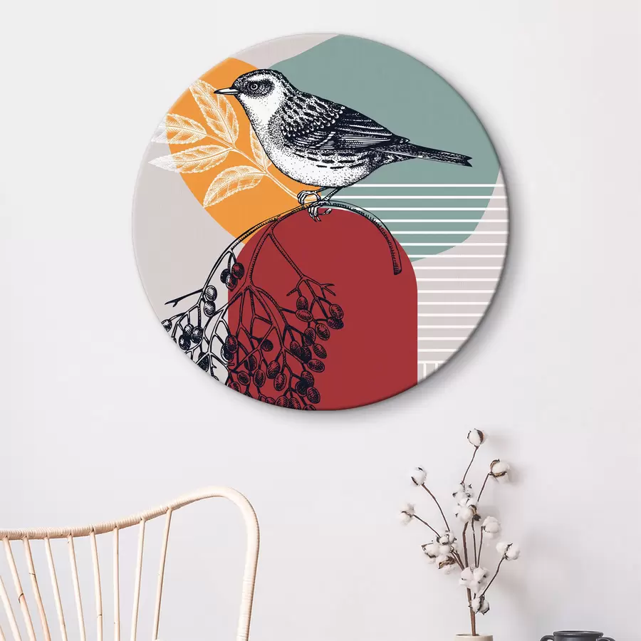 Wandbilder Vogel auf einem Ast r38443