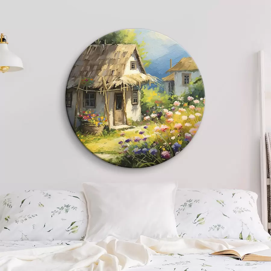 Wandbilder Das Haus mit Blumen bemalen r38495