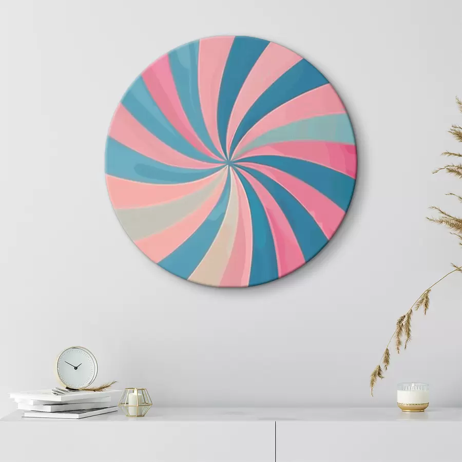 Wandbilder Wirbelnder blauer und rosa Hintergrund r38518