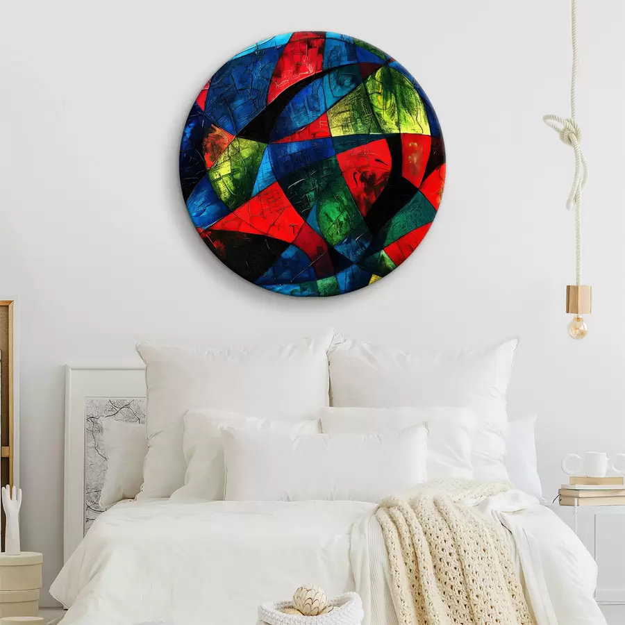 Wandbilder Ein lebendiges Mosaik aus ineinandergreifenden Farbtönen r38555