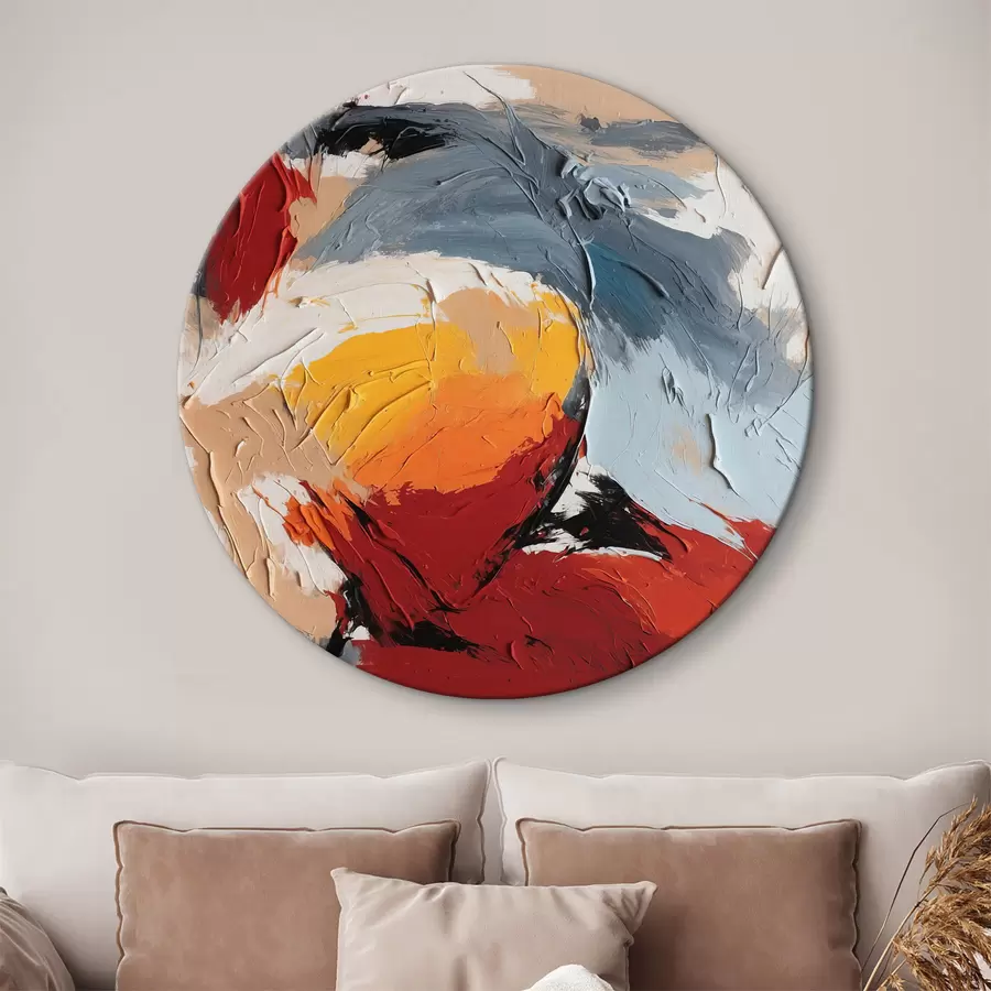 Wandbilder Emotionen prallen in lebendiger Abstraktion aufeinander r38579