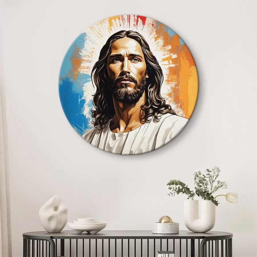 Wandbilder Bild eines Mannes mit langen Haaren r38589