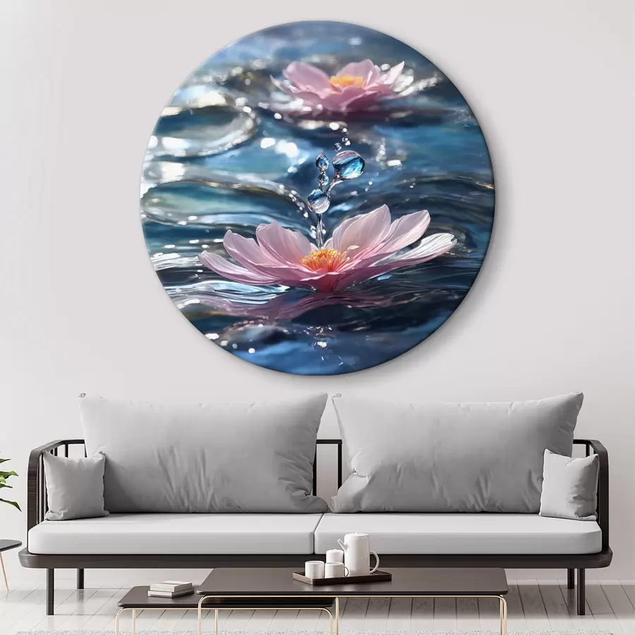 Wandbilder Eine im Wasser schwimmende Blume r38597