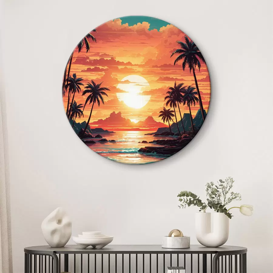 Wandbilder Sonnenuntergang am Strand r38599