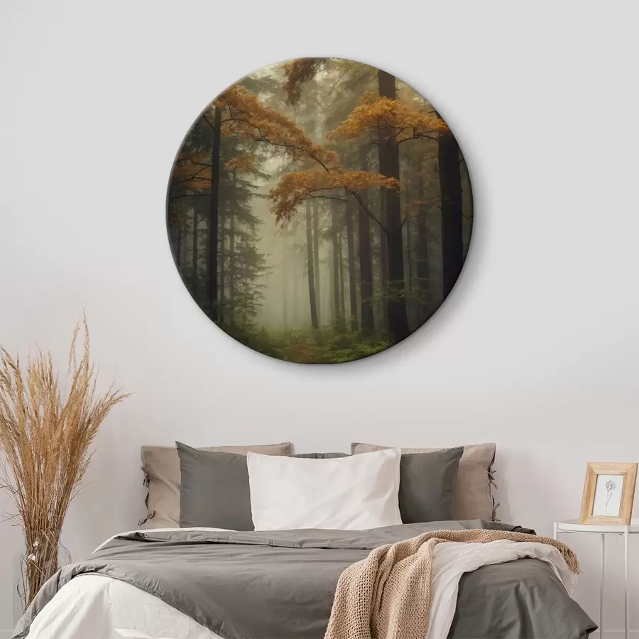 Wandbilder Nebel im Herbstwald r40474