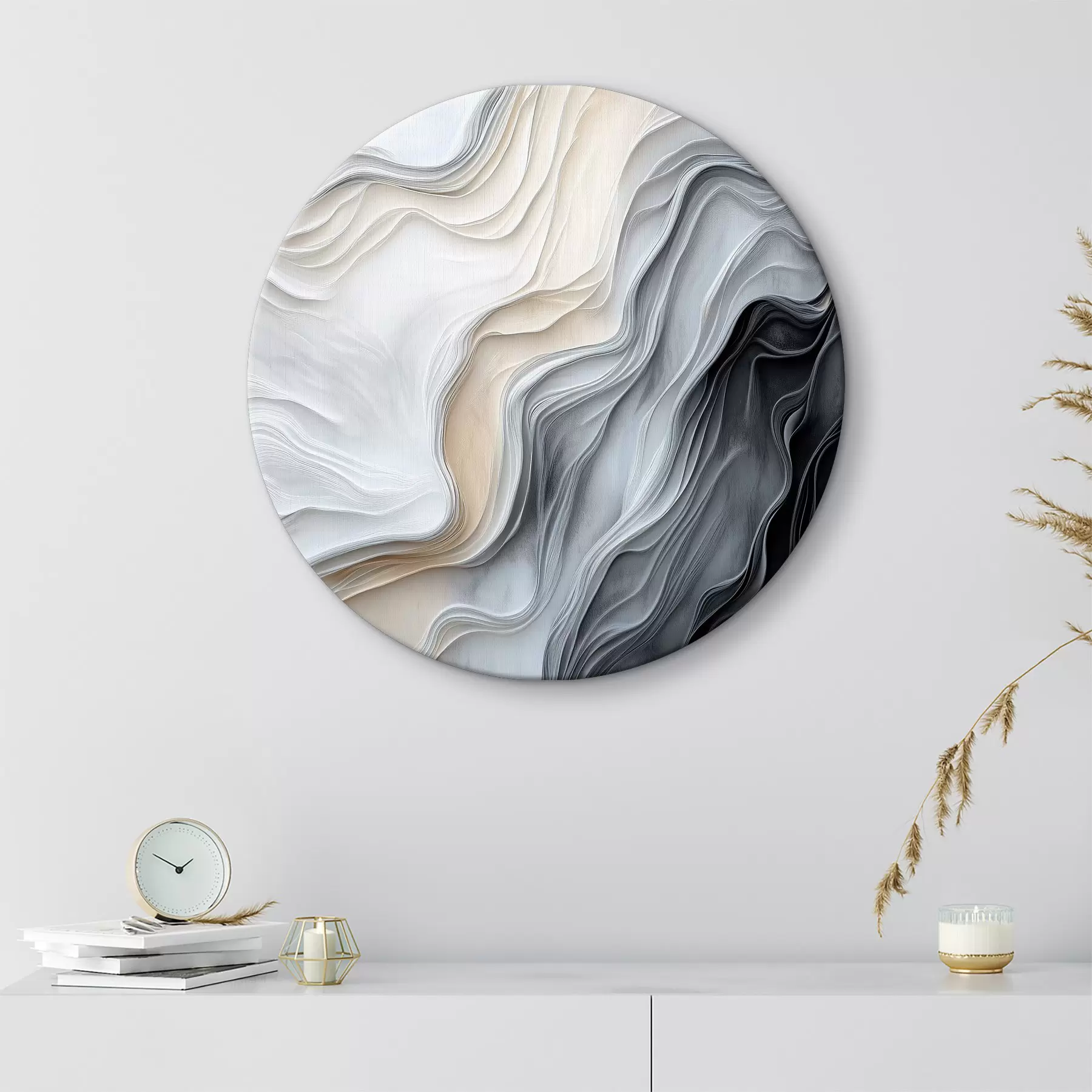 Wandbilder Abstrakte Wellen mit imitierter Textur r40507