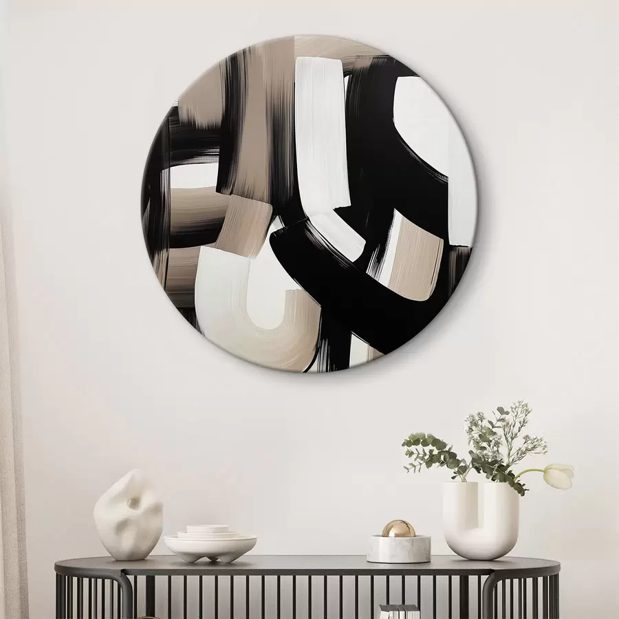 Wandbilder Abstrakte Malerei mit großen Pinselstrichen r40581