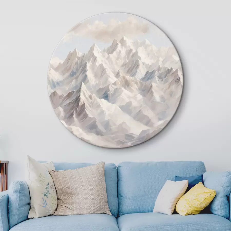 Wandbilder Weiße Berge gegen einen klaren Himmel r40630