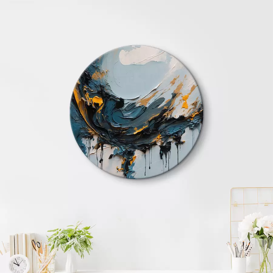 Wandbilder Abstrakte Mondsichel in Öl r40646