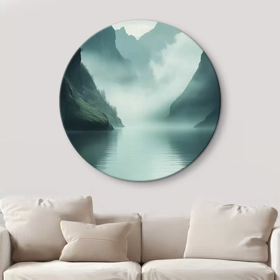 Wandbilder Mysteriöse Berge im Nebel r40653