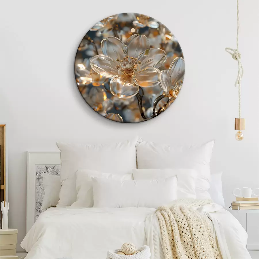 Wandbilder Glasblumen in Pastellfarben r40660