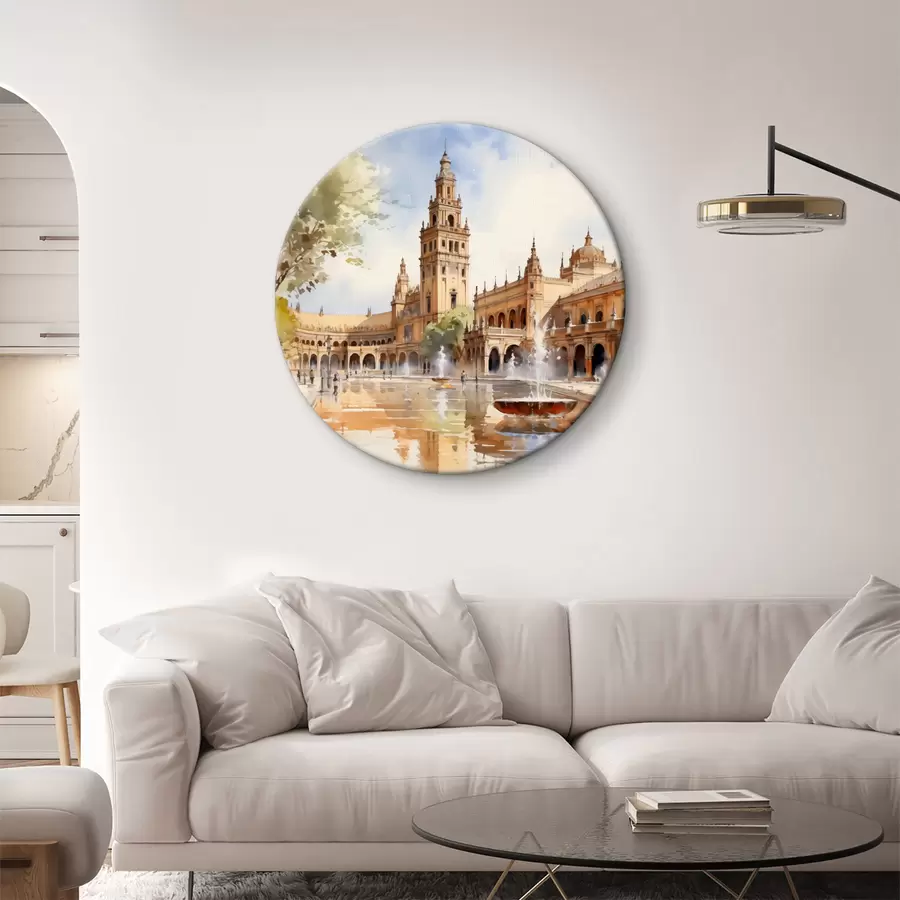 Wandbilder Schlossplatz in der Stadt des Aquarells r40681