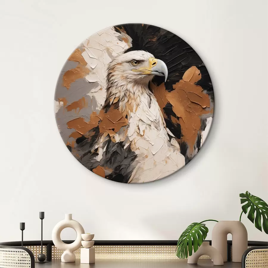 Wandbilder Adlerkopf auf einem abstrakten Öl-Hintergrund r40693