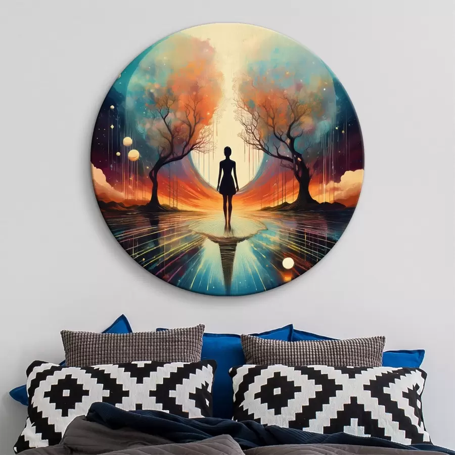 Wandbilder silhouette zwischen Bäumen, Selbsterkenntnis, Selbstreflexion r40713