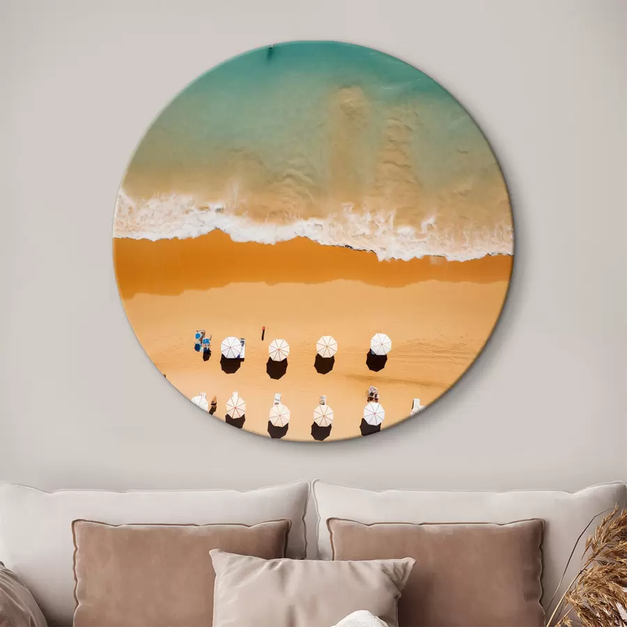 Wandbilder Minimalistische Landschaft mit Blick auf das Meer und den Strand r40725