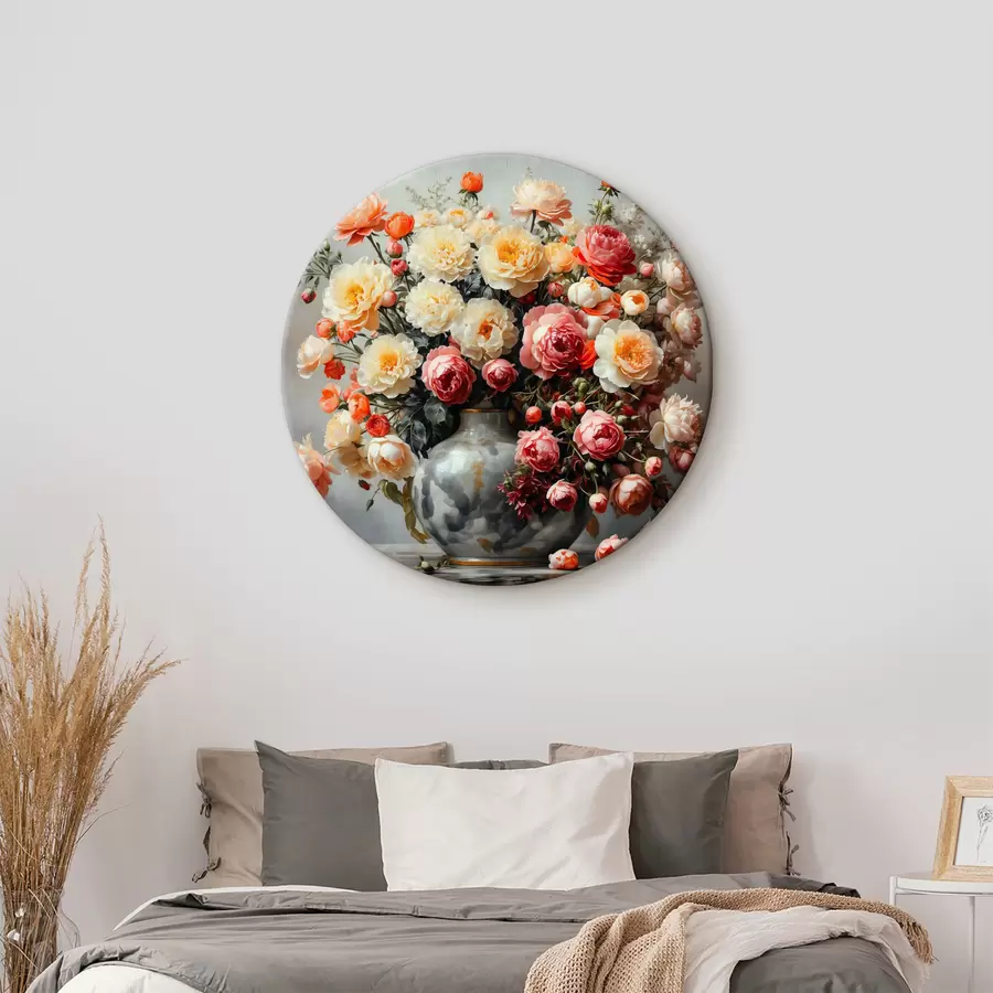 Wandbilder Ein Strauß bunter Blumen in einer Vase r40733