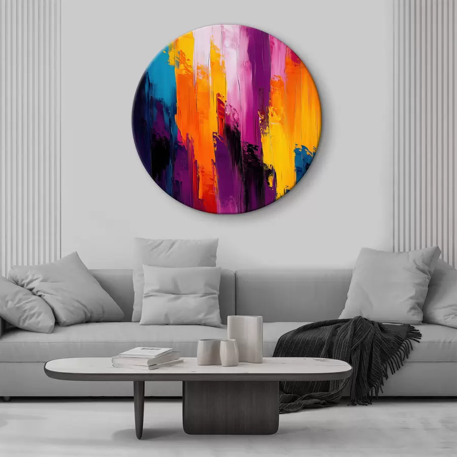 Wandbilder Abstraktion mit bunten Pinselstrichen r40736