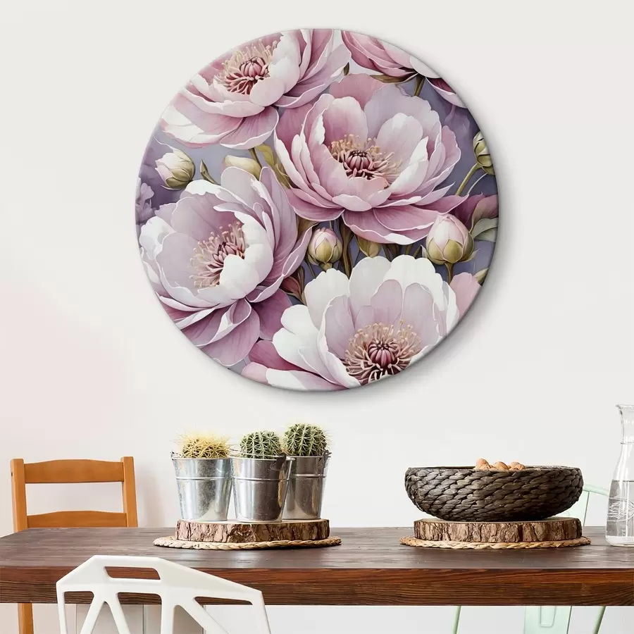 Wandbilder Große, zarte Pfingstrosen r40737