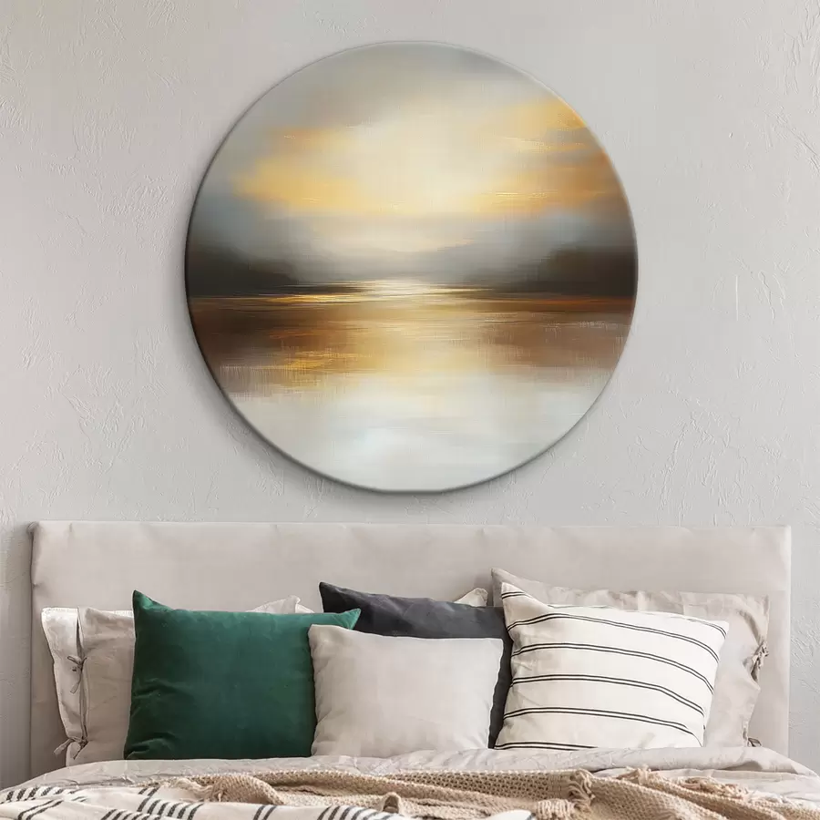 Wandbilder Abstrakte Landschaft mit Sonnenuntergang r40738