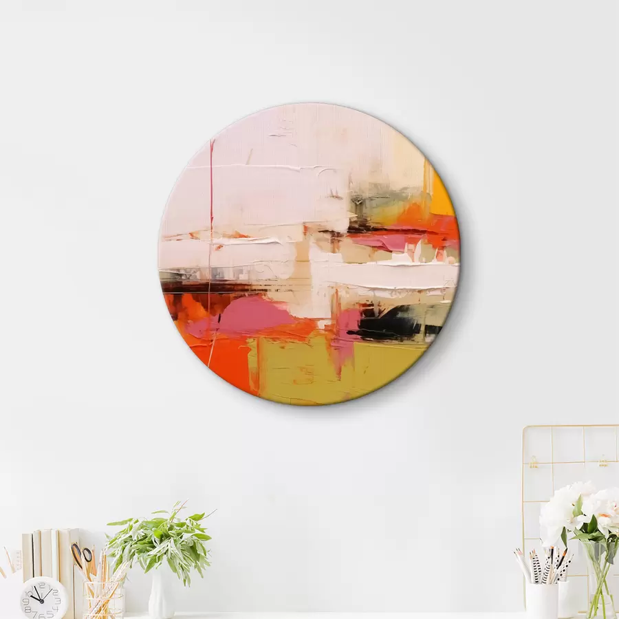 Fototapete Abstrakte Pinselstriche, rot, gelb, grün, orange Farben r40747