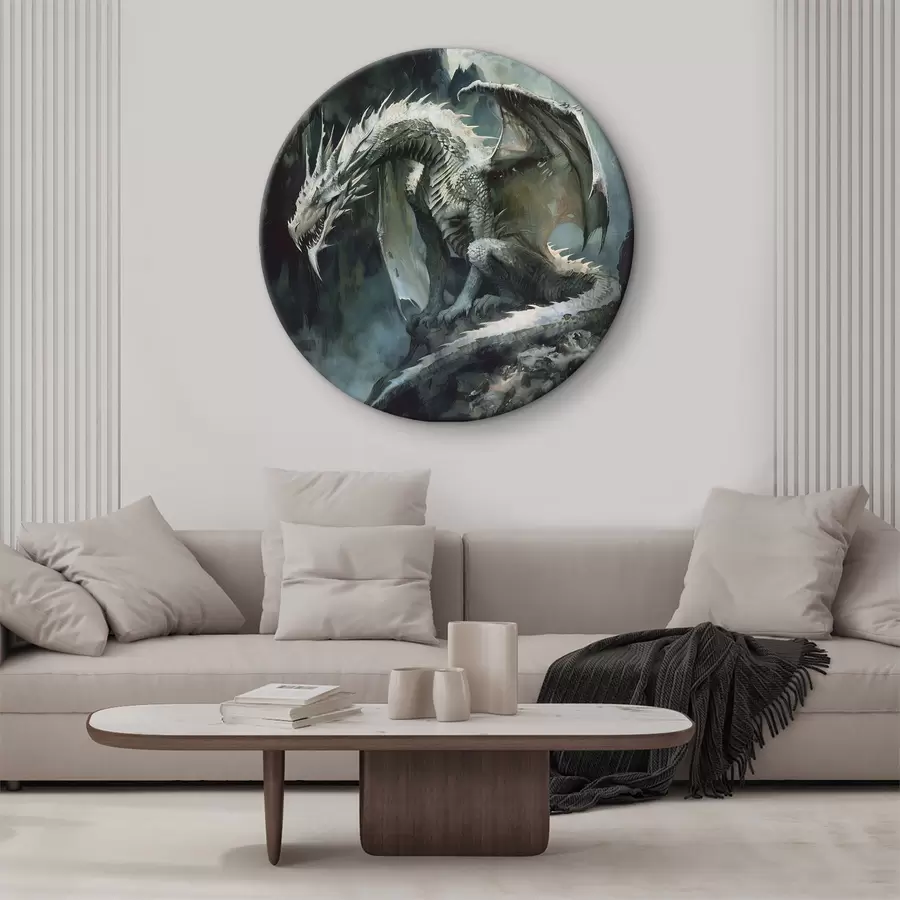 Wandbilder Drache auf dem Felsen r40776