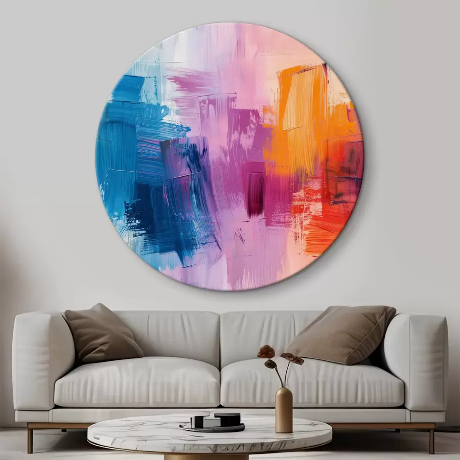 Wandbilder Pinselstriche, verschiedene Farben, Aquarellfarben r40786