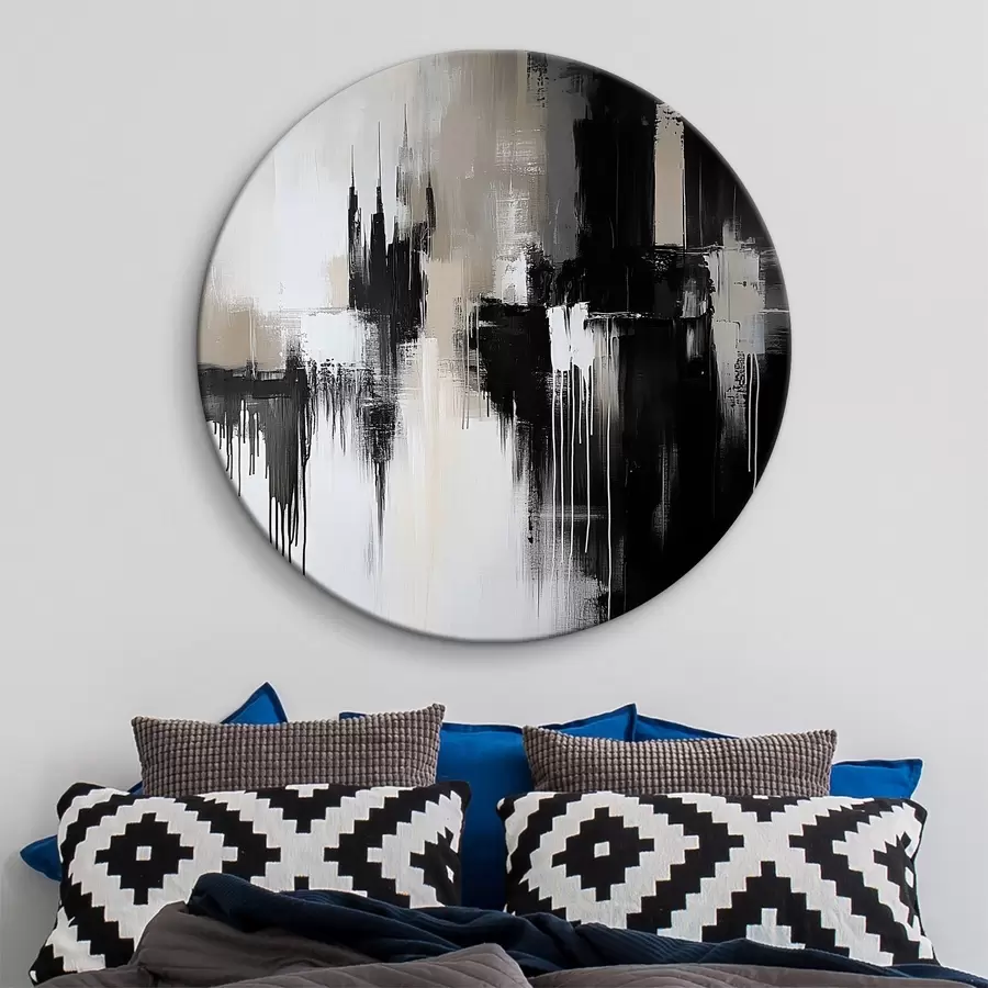 Wandbilder Abstraktion in Schwarz- und Beigetönen r40794