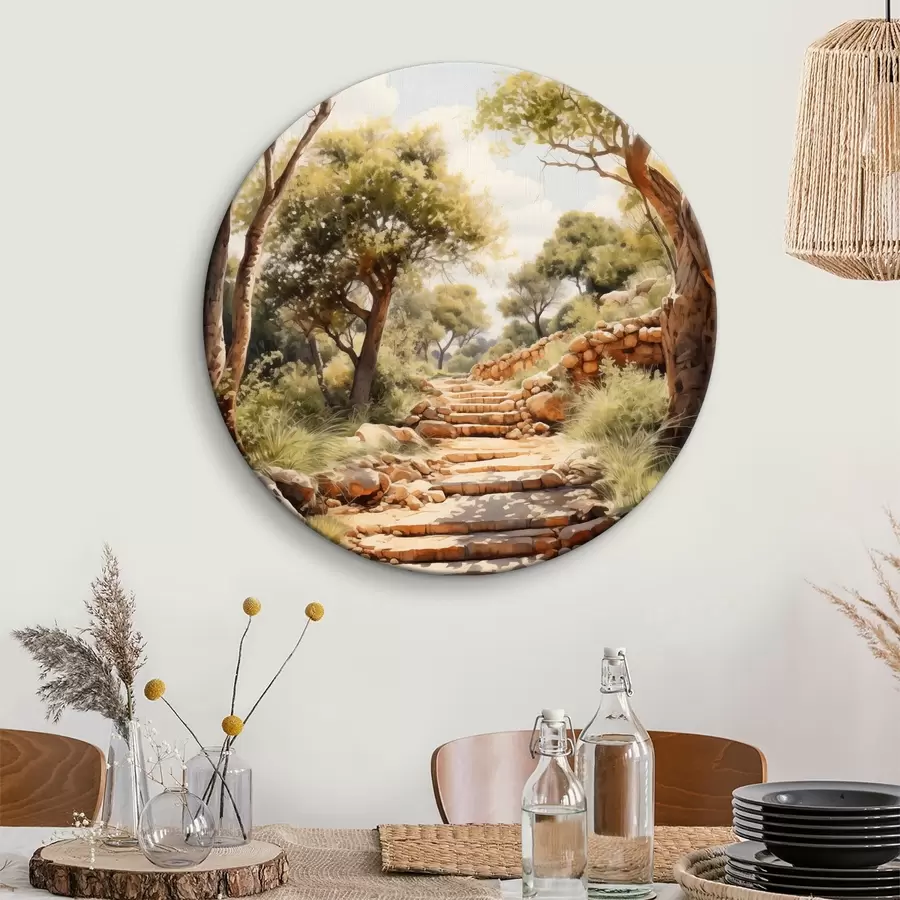 Wandbilder Pfad im Park Nachahmung des Aquarells r40804