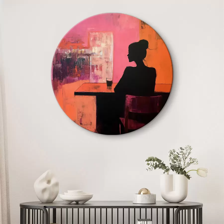 Wandbilder Mädchen mit einem Glas Wein r40829