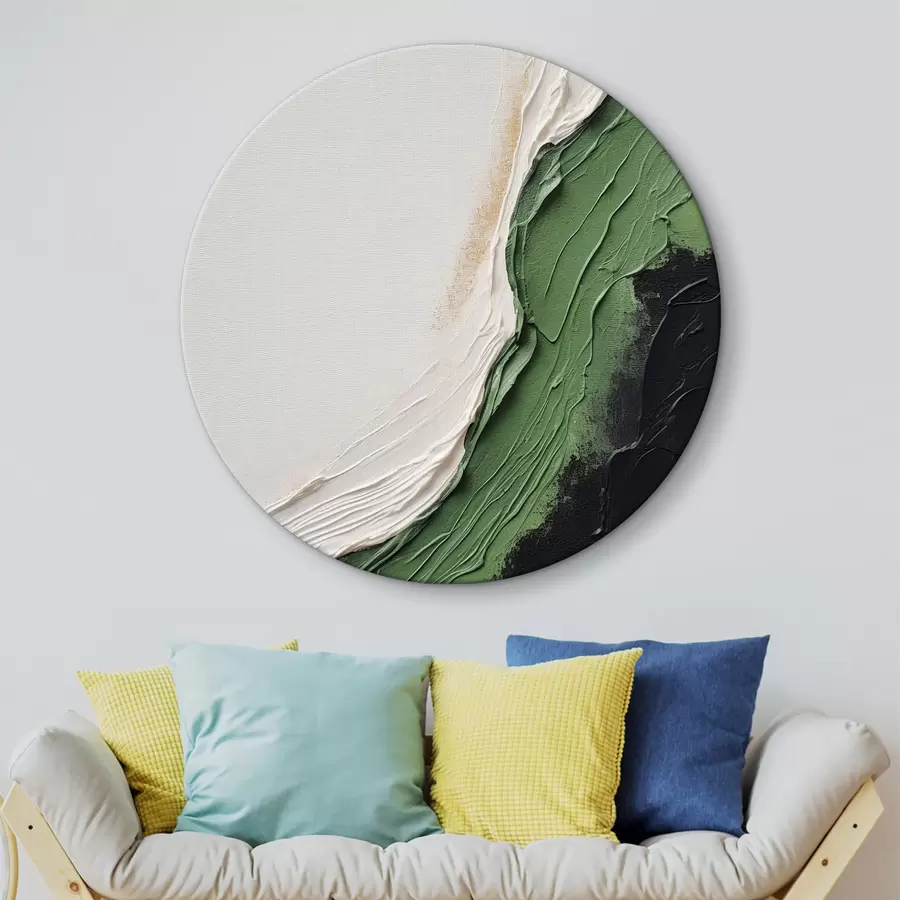 Wandbilder Stuck, grün, dunkle Farbe r40848