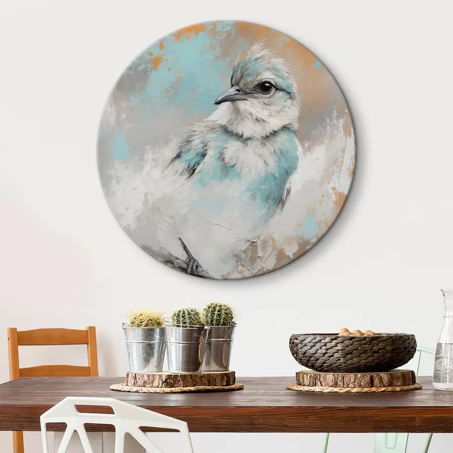 Wandbilder Vogel auf einem Zweig auf einem abstrakten Hintergrund r40853