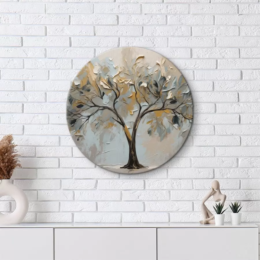 Wandbilder Baum auf abstraktem Öl-Hintergrund r40858