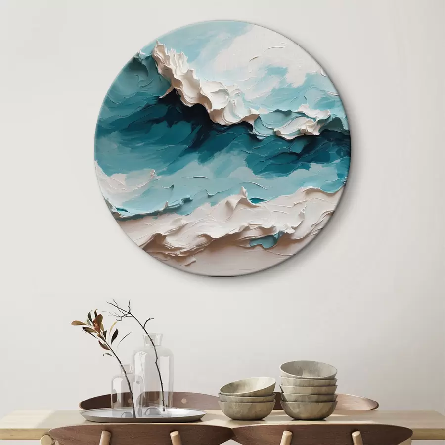 Wandbilder Abstrakte Welle und Meeresschaum r40859