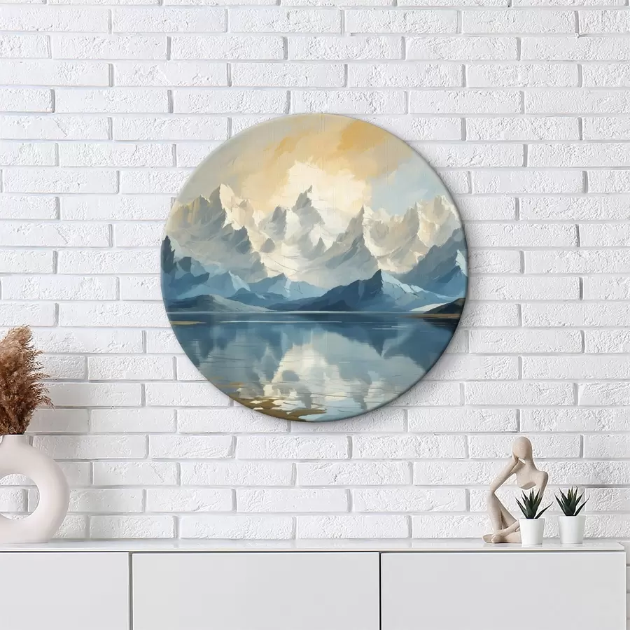 Fototapete See und schneebedeckte Berge r40861