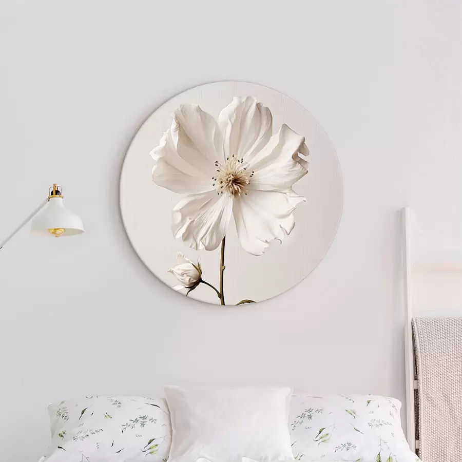 Wandbilder Blume mit weißen Blütenblättern Minimalismus r40881