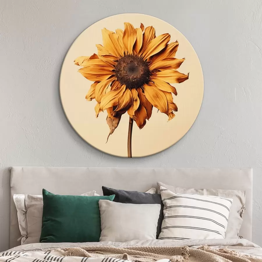 Wandbilder Getrocknete Blume mit gelben Blütenblättern - Minimalismus r40882