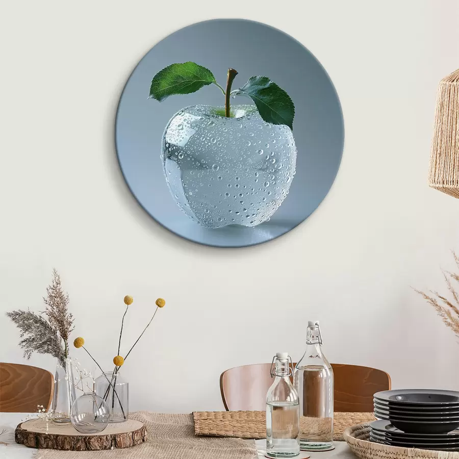 Wandbilder Glasapfel in Tautropfen r40914
