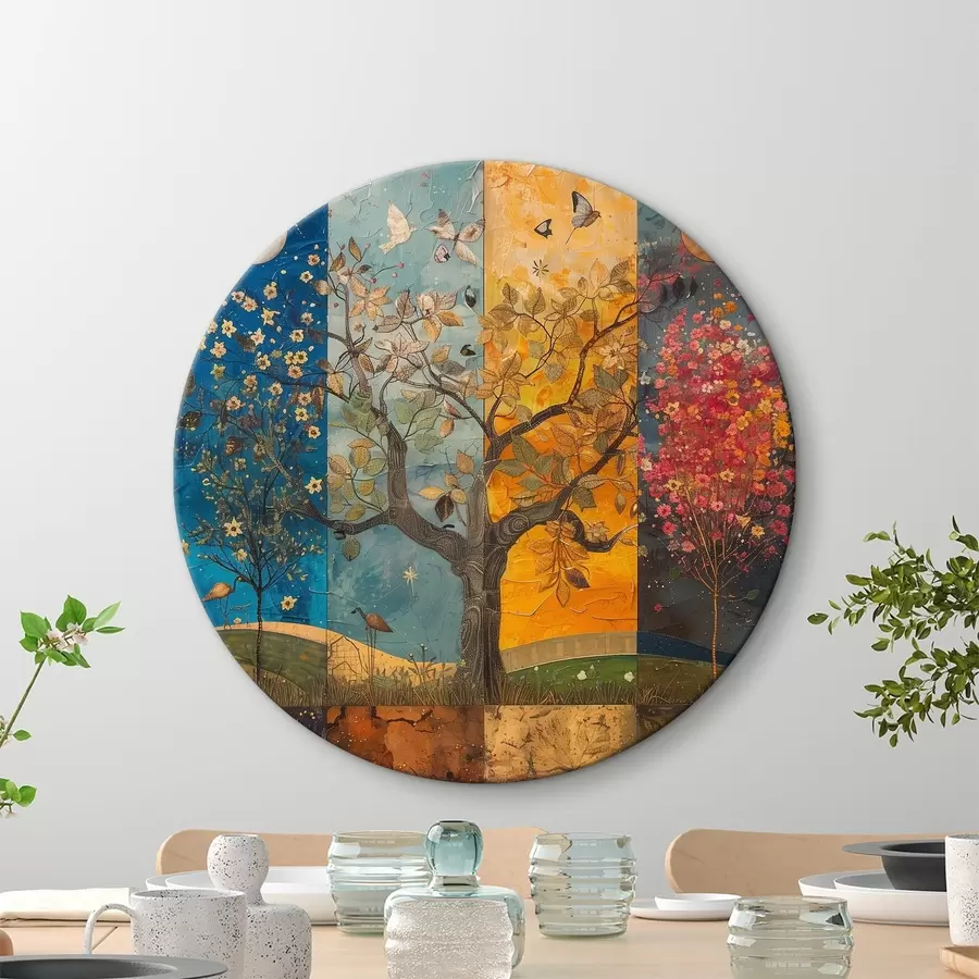 Wandbilder Aquarell-Collage der Jahreszeiten r40921