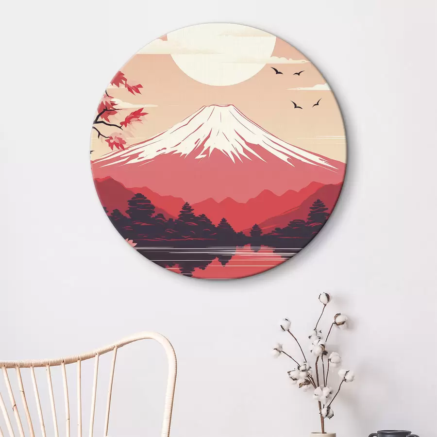 Wandbilder Fuji-Gebirge Landschaft, japanischer Stil, schöne Natur r40954