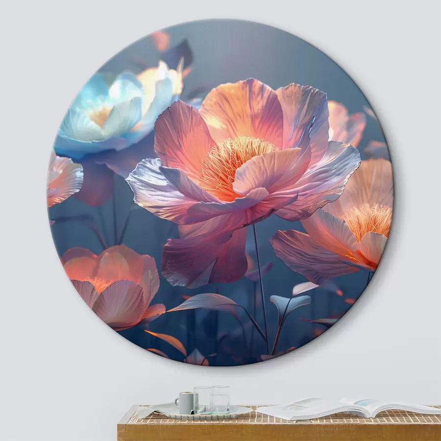 Wandbilder Zaubermohn mit blauer Färbung r40958