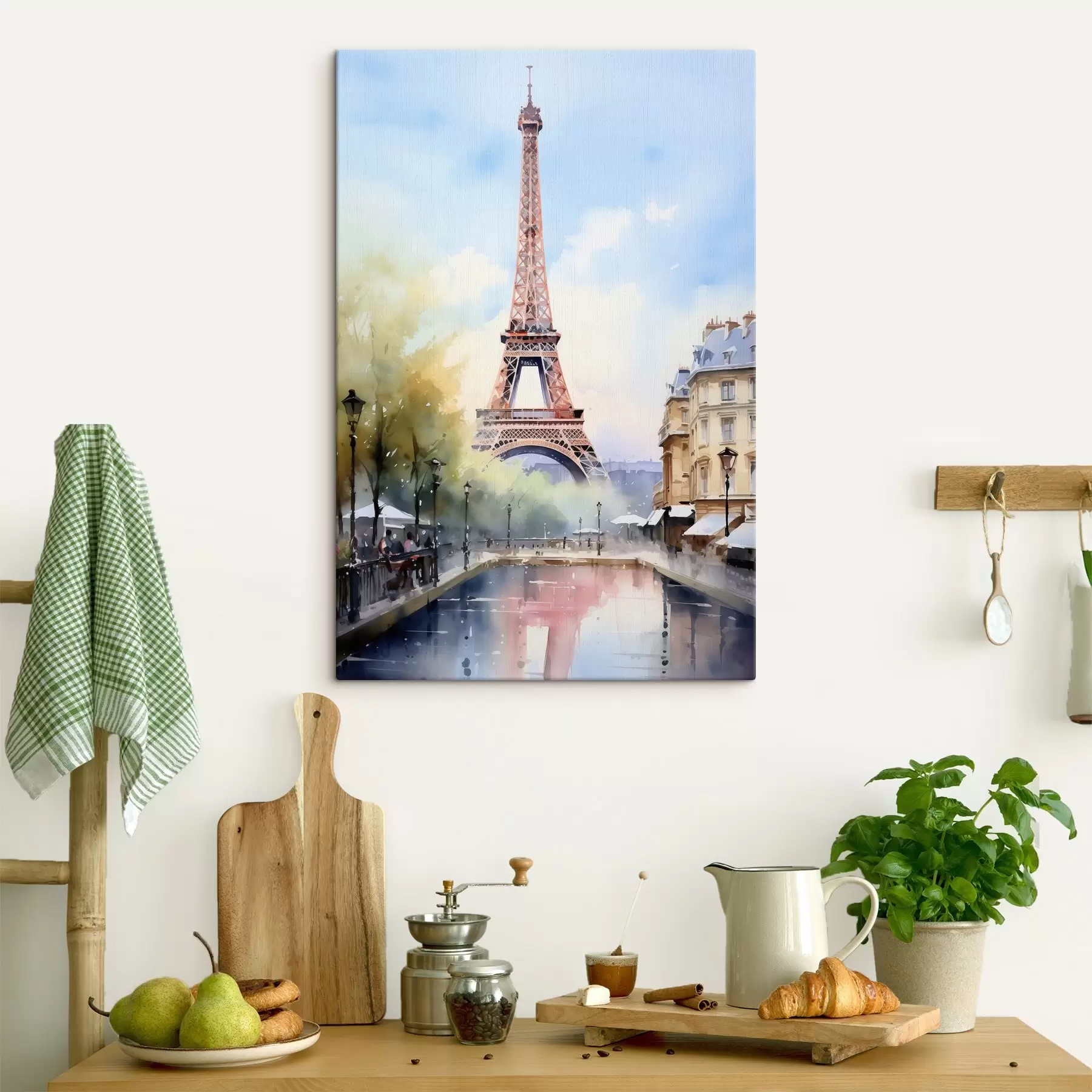 Wandbilder Ansicht von Paris im Aquarellstil s42192