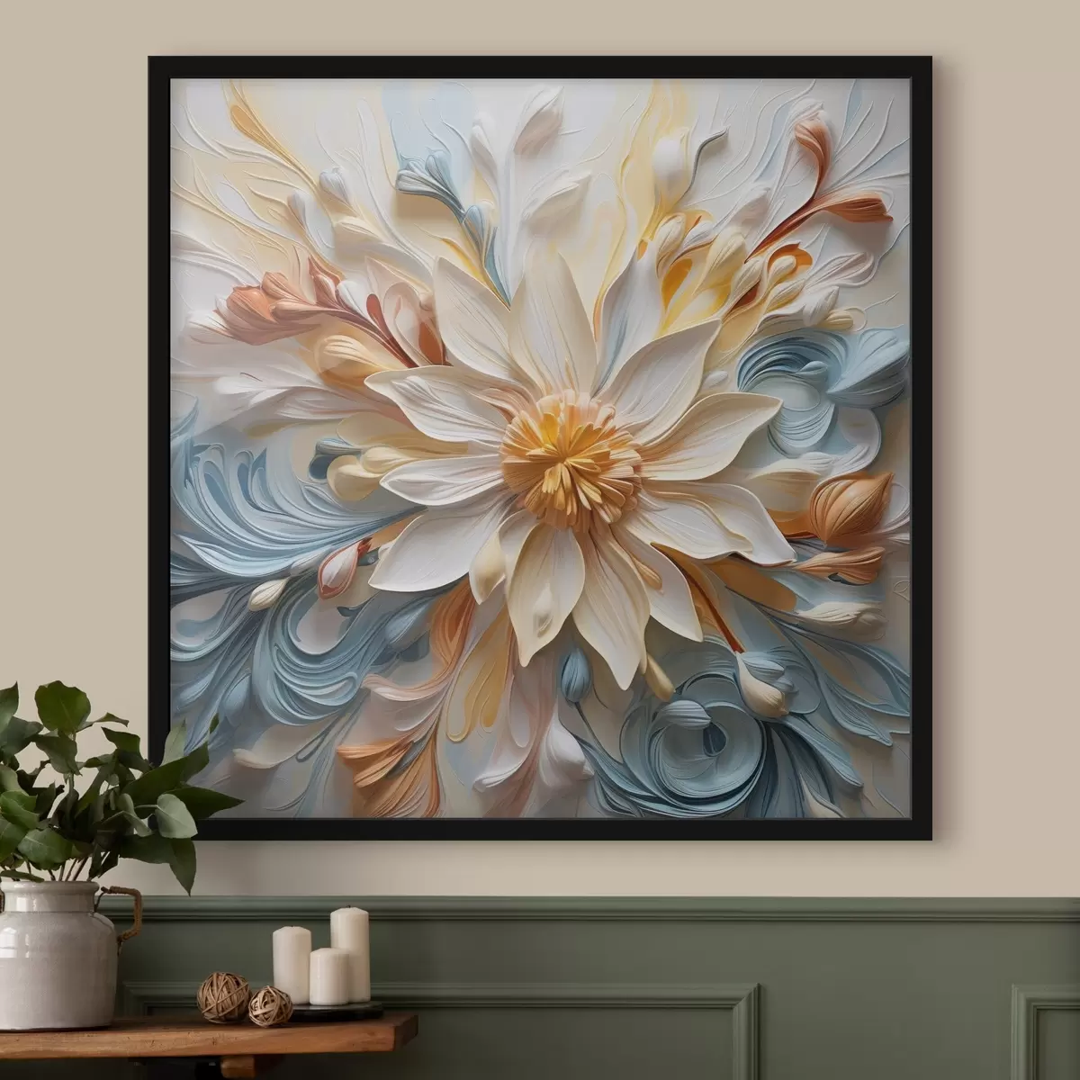 Poster Florale Abstraktion, Nachahmung, Modellierung f42188